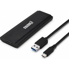 Str Store Nvme M.2 SSD Kutusu, USB 3.0 Type-C, Siyah Ed-14