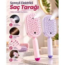 Str Store Ince Sprey Özellikli Elektrikli Saç Tarağı Kolay Temizlenebilir Şarjlı Saç Fırçası