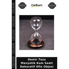 Carlburn Özel Üretim Dekoratif Ofis Ilginç Metal Hediye Masaüstü Demir Tozu Manyetik Kum Saati