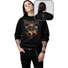 Fuddy Moda Unisex Oversize Rock Band Trivium Ense Baskılı Kapüşonsuz Bisiklet Yaka Sweatshirt