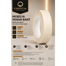 ESBH Mobilya Kenar Bant 40 mm x 5 Metre Krem Ütü Bantı Melamin Kenar Bandı