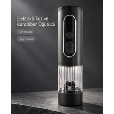 Hace Bazaar Mutfak ve Sofra Kullanımına Uygun Çift Hazneli Elektrikli Tuz Karabiber Öğütücü -Hcb