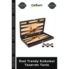 Carlburn Özel Üretim Hediyelik Dekoratif Oyun Klasik Özel Trendy Kızkulesi Tasarımı Tavla