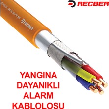 Reçber 1×2×0.8 Mm+0.80 mm FE180 Yangına Dayanıklı Yangın Alarm Kablosu 500 M
