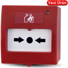 Teknim TFB-3168 Yangın Ihbar Kırbas Butonu Tekrar Kullanılabilir LED Göstergeli (En-54 Onaylı)