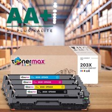tonermax Hp 203X Cmyk Muadil Toner Seti Aa Plus / Color Laserjet Pro M254 / M280 / M281 / CF540X / CF541X / CF542X / CF543X