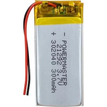 Hubrendy Sh Powermaster 302040 3.7 Volt 300 Mah Lityum Polimer Pil