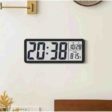 MIIQ2 Dijital Masa ve Duvar Saati Sıcaklık Göstergeli Büyük LCD Ekranlı Alarm ve Takvimli Saat