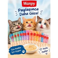 Wanpy Karışık Krema Sıvı Kedi Ödül Maması 14 gr x 25 Adet Yüksek Proteinli Lezzetli Ödül