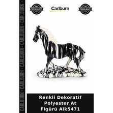 Carlburn Özel Üretim Ev Dekorasyonu Salon Aksesuarı Renkli Dekoratif Polyester At Figürü ALK5471