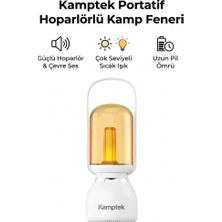 Kamptek Kamp Teknolojisi Kamptek Kablosuz Bluetooth Ses Sistemli Şarjlı Kamp Lambası - Hafif ve Taşınabilir Su Geçirmez Açık Hava Feneri