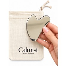 Çelik Gua Sha Yüz Masaj Aleti (Keseyle Gönderilir) 8 cm
