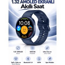 Exenar 42MM Ultra Ince Amoled Ekranlı Akıllı Saat Bluetooth Sesli Görüşme Arama Özellikli Metal Kasa