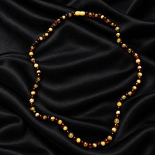 Sabır Taneleri  Damla Kehribar Kolye, Unisex Model 10,2 gr