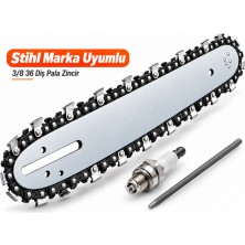 Algaride Stihl Marka Uyumlu 3/8 36 Diş Zincir Kılavuz 290 360 380 390 440 460 640 660 Uyumlu Kılavuz Zincir Eğe Buj