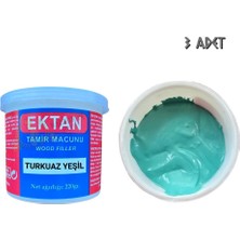 Ektan Masif ve Ahşap Tamir Macunu Turkuaz Yeşil 220 Gr. - 3 Adet