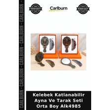 Carlburn Özel Üretim Kelebek Katlanabilir Ayna ve Tarak Seti Orta Boy ALK4985