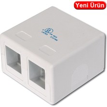 Digitus AT-AG-302A-WH 2 Port Sıva Üstü Keystone Kutusu 10'lu Paket