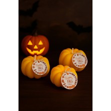3 Lü Bal Kabağı Kokulu %100 Soya Wax El Yapımı Mum