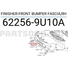 TŞT Nissan Note Ön Sis Lamba Kapağı Grı Sağ 2006 (Oem No:  622569U10A)