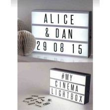 Nisibis Home LED Message Light Box 96 Harfli Dekoratif LED Işıklı Mesaj Panosu (A5 Boyut)
