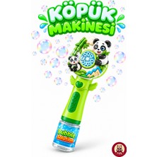 Giffy Oyuncak Işıklı Tam Otomatik Köpük Makinesi 26 cm 4 Pilli Baloncuk Oyuncağı Köpük Sıvılı 3 Renk