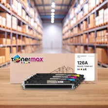 tonermax Hp Laserjet Pro 100 Color Mfp M175NW Muadil Toner Seti Çipli 126A Cmyk 4 Renk