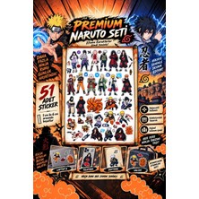 Neora Naruto Anime 51 Adet Sticker Seti | Çıkartma Paketi