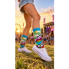 Heritage Nature 5lı Çorap Retro ve Bohem Esintili Modern Çok Renkli Unisex Erkek Kadın Çorap
