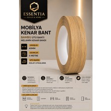 ESBH Mobilya Kenar Bant 40 mm x 5 Metre Bambu Ütü Bantı Melamin Kenar Bandı