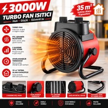3000WATT Elektrikli Fanlı Isıtıcı