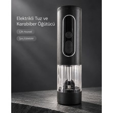 Marsilyan Mutfak ve Sofra Kullanımına Uygun Çift Hazneli Elektrikli Tuz Karabiber Öğütücü