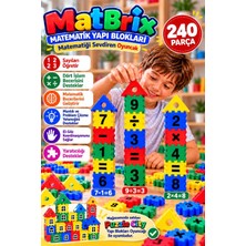 Belirtilmemiş Matbrix Eğitici 3D Matematik Yapı Blokları Oyuncağı | Rakamlı ve Dört Işlemli Eğitici Oyuncak Blok Seti | 240 Parça