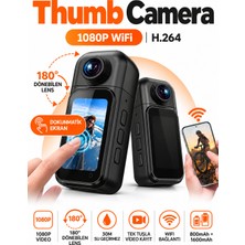 Ayers 1080P Full Hd Mini Aksiyon Kamerası, Wifi Bağlantılı, 2 Inç Dokunmatik Ekranlı, 180° Döner Lensli, Şarj Kutulu, 30 M Su Geçirmez Kılıflı Vlog ve Spor Kamera Seti