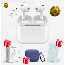 TechnioTR Airpods Pro (3.nesil) Aktif Gürültü Engelleme Özellikli (Anc), Iyileştirilmiş Mikrofon ve Ses Kalitesi (Şarj Başlık ve Kılıf Hediyeli)