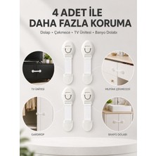 Efnaz Style 4'lü Çocuk Güvenlik Dolap ve Çekmece Kilidi