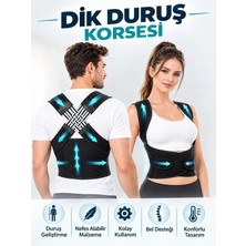 Ankaflex Omuz Bel Boyun Duruş Düzeltici Korse Postur Duruş Korsesi Ayarlanabilir Dik Oturma Korsesi Unisex