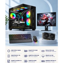 Symoon SYMOONPC0155 Oyun Bilgisayarı Ryzen 5 5600X Rtx 5060 8gb 32GB Ram 1tb SSD 360MM Sıvı Soğutma 24.5 Inç Monitör