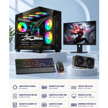 Symoon SYMOONPC0152 Oyun Bilgisayarı Ryzen 5 5600X Rtx 5060 8gb 16GB Ram 500GB SSD 360MM Sıvı Soğutma 24.5 Inç Monitör