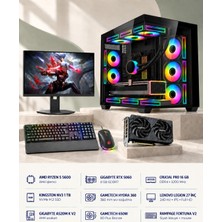 Symoon SYMOONPC0146 Oyun Bilgisayarı Ryzen 5 5600 Rtx 5060 8gb 16GB Ram 1tb SSD 360MM Sıvı Soğutma 27 Inç Monitör