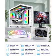 Symoon SYMOONPC0201 Oyun Bilgisayarı Ryzen 7 5700X Rtx 5060 8gb 32GB Ram 500GB SSD 360MM Sıvı Soğutma 24.5 Inç Monitör