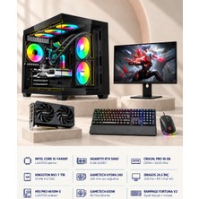 Symoon SYMOONPC0342 Oyun Bilgisayarı Intel Core I5 14400F Rtx 5060 8gb 16GB Ram 1tb SSD 240MM Sıvı Soğutma 24.5 Inç Monitör