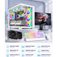 Symoon SYMOONPC0158 Oyun Bilgisayarı Ryzen 5 5600X Rtx 5060 8gb 16GB Ram 1tb SSD 240MM Sıvı Soğutma 24.5 Inç Monitör