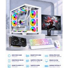 Symoon SYMOONPC0121 Oyun Bilgisayarı Ryzen 5 5600 Rtx 5060 8gb 32GB Ram 500GB SSD 360MM Sıvı Soğutma 24.5 Inç Monitör