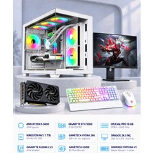 Symoon SYMOONPC0102 Oyun Bilgisayarı Ryzen 5 5600 Rtx 5060 8gb 16GB Ram 1tb SSD 240MM Sıvı Soğutma 24.5 Inç Monitör
