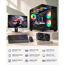 Symoon SYMOONPC0104 Oyun Bilgisayarı Ryzen 5 5600 Rtx 5060 8gb 16GB Ram 500GB SSD 360MM Sıvı Soğutma 24.5 Inç Monitör