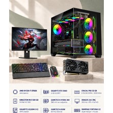 Symoon SYMOONPC0209 Oyun Bilgisayarı Ryzen 7 5700X Rtx 5060 8gb 32GB Ram 500GB SSD 360MM Sıvı Soğutma 24.5 Inç Monitör