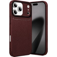 The Gencoo Iphone 17 Pro Max Auto Focus Karbon Kapak - Bordo