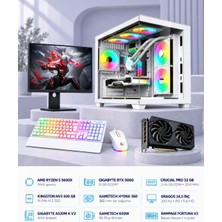 Symoon SYMOONPC0153 Oyun Bilgisayarı Ryzen 5 5600X Rtx 5060 8gb 32GB Ram 500GB SSD 360MM Sıvı Soğutma 24.5 Inç Monitör