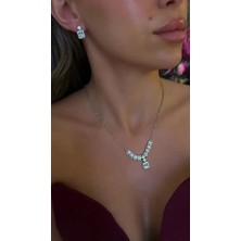 Dore Collection Pırlanta Görünümlü - Zirkon Taşlı Takı Seti